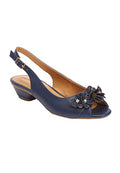 Comfortview Women's Wide Width The Rider Slingback - color: Navy, size: 10.5