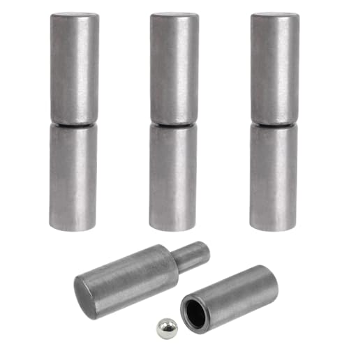 4 Pcs Weldable Barrel Hinges 4⅛ x 1" Heavy Duty Steel Weld On Bullet Gate Hinge 1200 lbs Load Capacity for Metal Swing Door,Trailer Ramp Gate, ½ Dia Pin,Ball Bearing Detachable Hinges