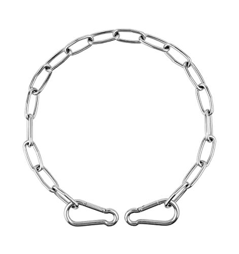 Gate Chain for Outdoor Fence - Rustproof Metal Gate Latch Chain with Hooks, Secure and Durable for Garden, Yard, and Farm Use - Easy Installation, Weather Resistant (1 Pack) - size: 20inch-1PCS