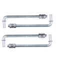 J-Bolt Post Hinge with 5/8" Hinge Pin Galvanized Post Gate Hinge for Chain Link Fence, Washers & Nuts Included (10" (4 Pcs)) - size: 10" (4 Pcs)