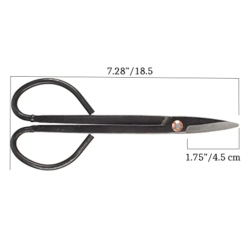 BambooMN 7.2" Black Bonsai Trimming Shear - 1 Piece - color: 7.2" Trimming Shear, size: 1