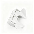 Wall Mount Butterfly Latch 1-3/8" to 1-5/8", Gate Fork Lock with Padlock Hole, Chain Link Fence Parts, Gate Fork Latch,Chain Link Fence Gate Latching Hardware (White) - color: White