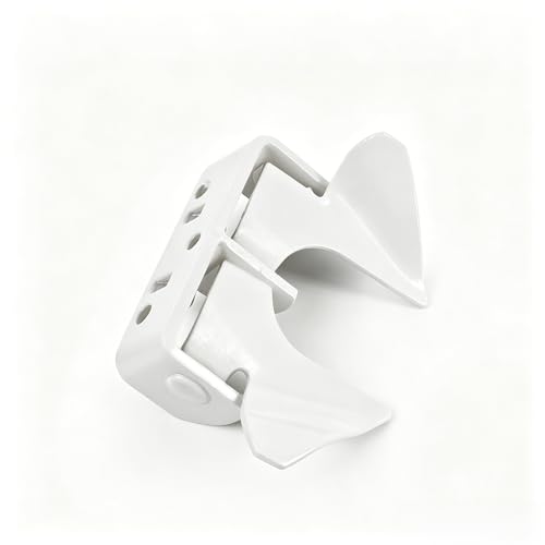 Wall Mount Butterfly Latch 1-3/8" to 1-5/8", Gate Fork Lock with Padlock Hole, Chain Link Fence Parts, Gate Fork Latch,Chain Link Fence Gate Latching Hardware (White) - color: White