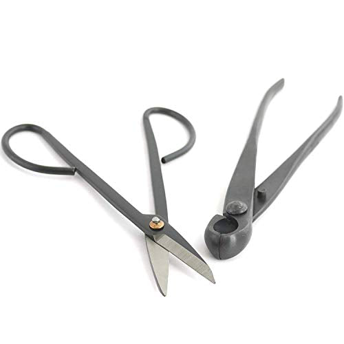 BambooMN Bonsai Basics Set - 8" Knob Cutter and 7.2" Trimming Shear - 1 Set - color: Knob Cutter & Trimming Shear Set, size: 1