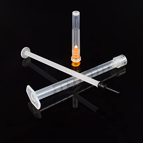 100 Pack 1ml with 25 Gauge 1 Inch Luer Lock , Individually Wrapped - style: 1ML