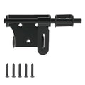 Alise 6 Inch Slide Bolt Gate Latch, Door Lock with Padlock Hole, Heavy Duty Stainless Steel Barrel Bolts Safety Door Lock for Wooden Fence, Outdoor Fence,Shed Door Black | Door Lock with Padlock Hole, Heavy Duty Stainless Steel Shed Door Latch for Wooden