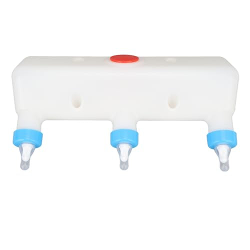 GLOGLOW 3L Goat Milk Feeder, 3 Nipples Hanging Milk Feeding Bucket | 3 Pacifier Small Animal Milk Feeder Farm Drinking Equipment for Professional Breeders Farmers Pet Care Experts