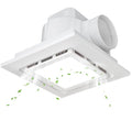 Bathroom Exhaust Fan with Light Ultra Quiet Ventilation Fan Combo 1.0 Sone 145CFM (12" Panel 10"x10" Mount) - color: white