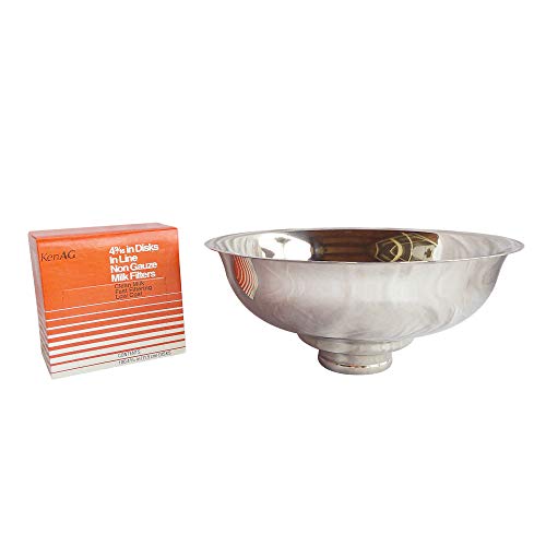 SS Strainers (Medium Strainer with Glass Jar Combo, 1 Gallon Jar Combo) - color: 1 Gallon Jar Combo, size: Medium