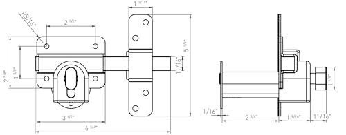 GateMate Long Throw Gate Lock, Euro Profile Gate Lock for Sheds, Gates & Garage Doors, Keyed Outside & Inside Thumb Turn, 316 Stainless Steel, for Wooden Gates & Doors Up to 2¾”, 5 Keys