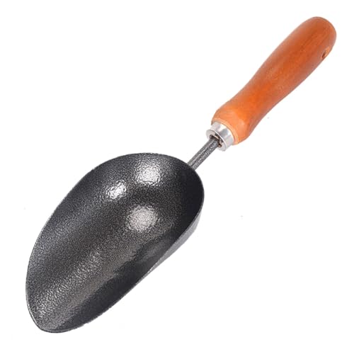 12.6’’ Garden Hand Trowel, Soil Scoop Wooden Handle, Stainless Steel Potting Shovel Spoon, for Flower Vegetables Soil Transplanting, Weeding, Moving, Digging, Planting Garden Plant