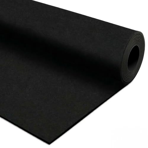 Traxxon by FlooringInc Rubber Gym Flooring Roll, Heavy Duty Recycled Rubber Floor Mats for Home Gym, Garage Gym Floor Mat, Horse Stall Mat (1/4" Thick | Black | 4'x10' | 40 Sq Ft)