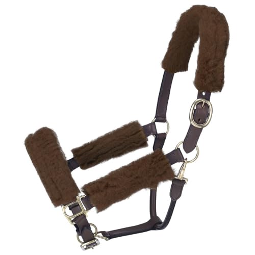 Tough1 Fleece Halter Set - Horse - color: Brown