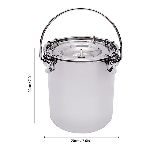 Electric Cow Milking Machine 5L Automatic Goat Milking Machine, Portable Pulsation Vacuum Pump Milker Machine for Cows, Goats, Sheep w/Auto Stop Valve, Stainless Steel Bucket, 2 Teat Cups