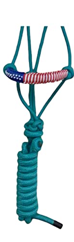 Majestic Ally Poly Braided Patriotic Nose Poly Rope Halter and 10' Matching Lead - color: Turquoise