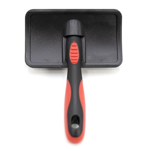 Jeffers Pet Hard Pin Universal Slicker Brush for Dogs, Cats, Horses – Firm Bristles Grooming Tool, Detangling, Tangle Free Coat, Mats, Shedding, Curved Head, Travel Friendly, Easy Storage - Medium - color: Hard Pin, size: Medium