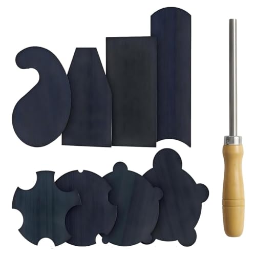 Pack of 9 Multi-Shape Cabinet Scraper for Woodworking (9, 1 Burnisher+2Rectangle+1Curved+1Gooseneck+2Concave+2Convex) - style: 1 Burnisher+2Rectangle+1Curved+1Gooseneck+2Concave+2Convex