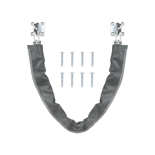 "Nuk3y Heavy Duty Storm Crash Chain with Solid Brass Bracket (Stainless Steel, 20-1/2"")" - color: Stainless Steel, size: "20-1/2"""