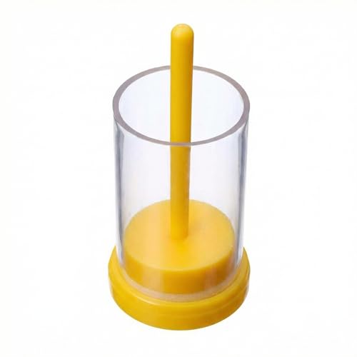 Queen Catcher Marking Bottle for Queen Bees, Clear Tube with Mesh Plunger, Yellow 1 Pack, Beekeeping Tool for Hive Inspections and Controlled Marking