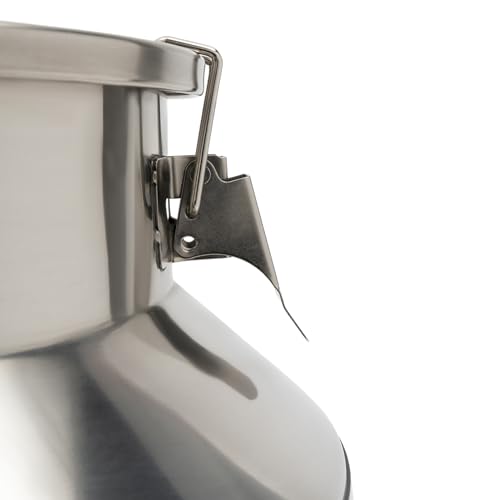 50L/13.2Gal Milk Can, Stainless Steel Milk Can with Lid Milk Jug Milk Transport Container Wine Pail Bucket Bottle Stainless Steel Milk Bucket with Sealed Lid for Grain Wine Liquid