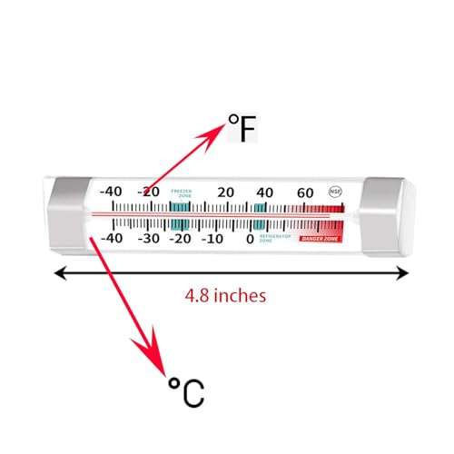 Refrigerator and Freezer Thermometer - NeilBee 3 Pack Fridge Thermometer with Stainless Steel Clip, Waterproof Analog, Large Dial, Accurate, Easy to Read for Kitchen, Restaurant, Cooler, Lab