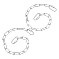 PATIKIL Gate Chain Lock, (15.8Inch, Silver) (2 Pcs)304 Stainless Steel Hanging Chain Lock for Stall Barn/Cabinet/Fence/Hammock/Pet Cages - size: 15.8Inch
