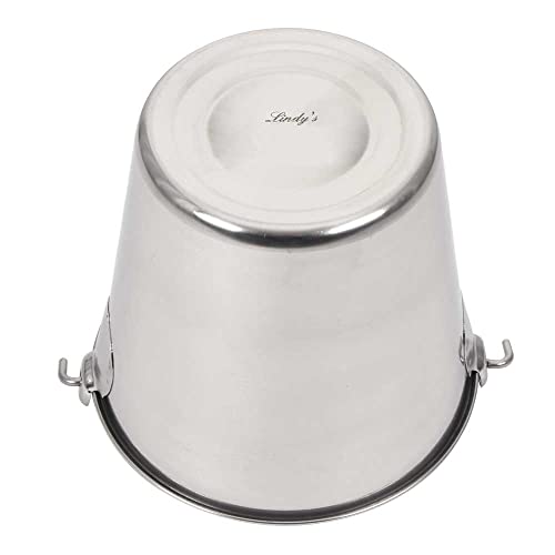 Lindy's 4-Quart Stainless Steel Bucket, Durable Seamless Bucket for Many Home Tasks, Carry Water or Milk, Fill with Food, Use as a Flower Pot, Cleaning Bucket, Table Centerpiece and Much More - size: 4 quarts