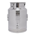 Stainless Steel Milk Can 28L/7.4Gallon Milk Bucket Heavy Duty Milk Jugs with Lid Thickened Edges and Silicone Sealing for Storing Wine Food Oil Water - color: 28L-7.39Gal With Faucet