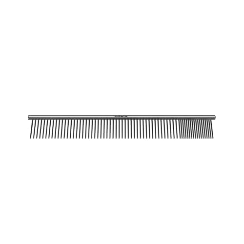 Andis 68545 Stainless Steel Pet Dematting Comb, 10in | Removes knots, mats & loose hair, lightweight balanced design, dog grooming brush accessory - size: 10 Inch