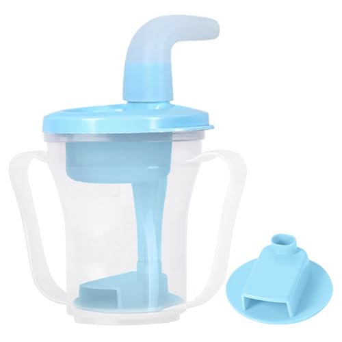 Dysphagia Regulating Drinking Cup for Swallowing and Disorders People,Dispenses 5cc or 10cc of Liquid Each Time,No Thickener is Used.Helps to Prevent Choking - color: LightBlue