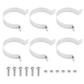 M METERXITY 6-Pack Brace Bands Chain Link Fence Parts, 2 Inch Galvanized Steel Chain Link Brace Band with Bolts and Nuts for Fence/Gate/Posts/Rust-Resistant [Silver] - size: 2"
