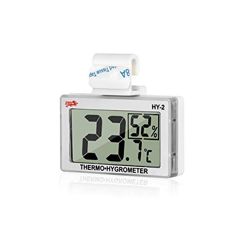 Digital Reptile Thermometer for Tank, Temperature and Humidity Monitor with Probe, Terrarium Thermometer Hygrometer for Gecko, Crested Gecko, Snake, Bearded Dragon Tank Accessories - color: Silver