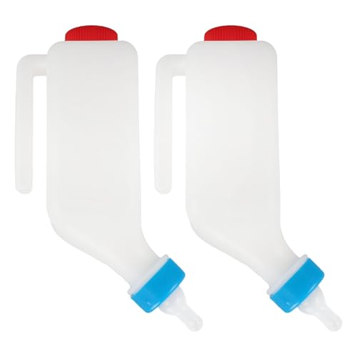 Calves Nurser Bottles Hanging Cow Lamb Milk Feeding Bottle with Caps Snap On Handles