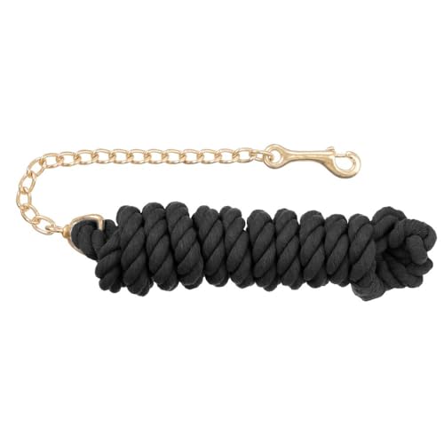 Tough 1 Braided Cotton Lead with Chain - color: Black