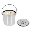Stainless Steel Bucket, 12L Stainless Steel Food Bucket Stainless Steel Handle Pail Bucket Milk Bucket with Lid for Commercial Home Use (12L) - size: 12L
