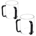 2 Pcs Judaica Hand Washing Cup with Dual Handles 5" Acrylic Washing Cup for Jewish Ritual Unbreakable Plastic Negel Vasser Wash Cup Everyday & Passover Seder, Shabbat, Shul, Synagogue