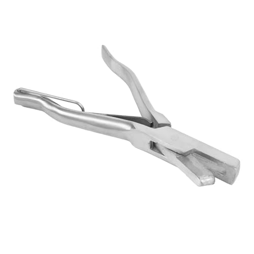 YOUTHINK Stainless Steel U Shape Ear Notcher Ear Tag Pincer Applicator Tool with Ergonomic Handle for Farm Goats Cattle Sheep Livestock Management