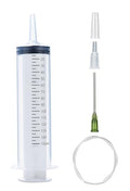 150ml Syringe with 27.6 Inch Tube and Blunt Needle 14G 1.5”, Large Plastic Syringe for Scientific Labs, Nutrient Measuring, Watering, Refilling - style: 150 ml