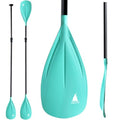 Karltion SUP Paddle - 3-Piece Adjustable Aluminium SUP Paddle with Glass Fiber Blade for Surfing, Floating, Water Sports - color: Turquoise and Turquoise