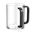 MAQUITA Judaica Hand Washing Cup with Dual Handles, 5" Acrylic Wash Cup for Jewish Ritual - color: Black