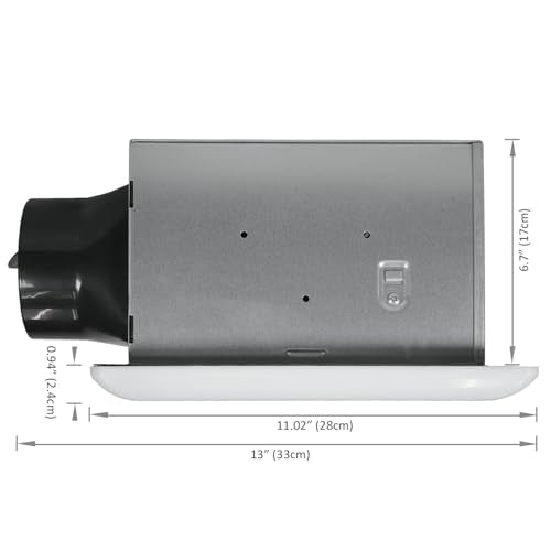 BV LED Bathroom Exhaust Fan With Light 90CFM - 0.8 Sones, Ultra Quiet, 800lm | Bathroom Vent Fan 3000K/4000K/5000K, Covers up to 80-90 Sq. Ft. | 4 Inch Duct Collar, Easy Install & Replace - size: 90 CFM w/ LED