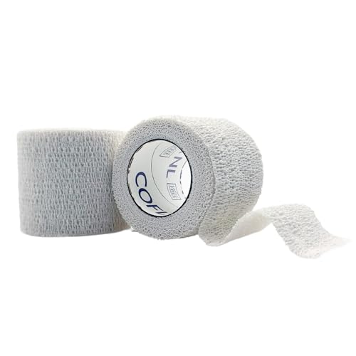 OVIK Health CoFlex NL – Self-Adhering Elastic Bandage – Non-Latex – First Aid – Comfortable and Gentle – White, 2 inch, 2 Rolls - size: 2 Inch - 2 Count, style: White