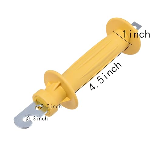 3 Pcs Electric Fence Spring Gate Handle, Yellow | Electric Fence Heavy Duty Gate Handle