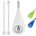 Tuxedo Sailor SUP Paddle - 3 Piece Adjustable Stand Up Paddle Board Paddle - Lightweight & Floating Paddle Board Oar - Durable and Packable, Reinforced Nylon Blades - Efficient Stroke - color: double white A