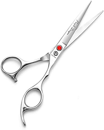 Purple Dragon 6" Sharp Edge Hair Cutting Shears with Bag | Includes Bag, 440C stainless steel, Pet/Puppy/Cat Grooming Scissors, Perfect for Barber or Dog Groomer - size: 6.0 inch