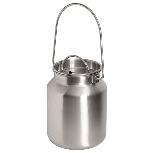 Lindy's Stainless Steel Seamless 1-Gallon Milk Jug, Milk Can, Milk Pail, Anti-Leak Liquid Storage Container with Tight Lid and Long Swivel Handle - size: 128 Ounces