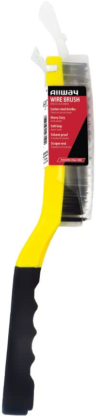 ALLWAY SB319 Carbon Steel Wire Brush with Scraper - style: Carbon Steel Wire Brush with Scraper, 3 x 19
