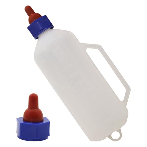 1000ML Baby Lamb Milk Feeder Bottle with Handle and Detachable Nipple,Calf Sheep Lamb Bottles for Baby Lambs Feeding Nursing Bottle Cup with a Replacement Nipple (1000ml) - size: 1 Count (Pack of 1)