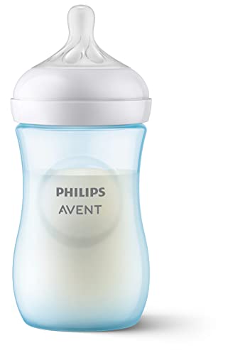 Philips Avent Natural Baby Bottle with Natural Response Nipple, Blue Baby Gift Set with Snuggle, SCD838/04 (Pack of 2) - color: Blue, size: 12 Count (Pack of 2)