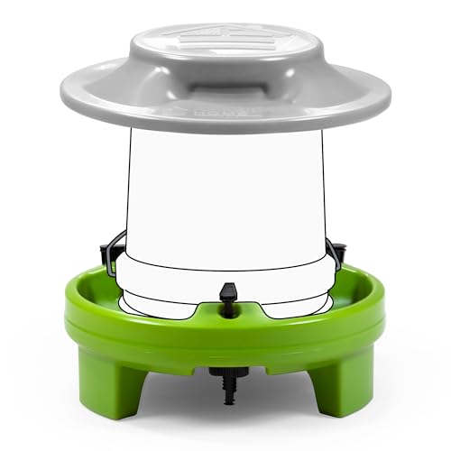 American Home Self-Filling Farmstead Chicken Feeder, 30 lb Capacity, Fits Standard 5-Gallon Bucket, Outdoor Weather-Resistant Design - size: Feeder